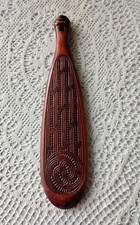 Vintage New Zealand Maori Wahaika (?) hand carved wooden paddle patu club