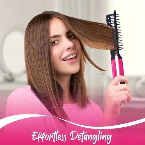 Hair straightening comb type - comb, v