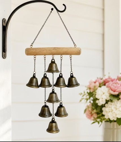 Vintage style bronze bell - bronze, 9