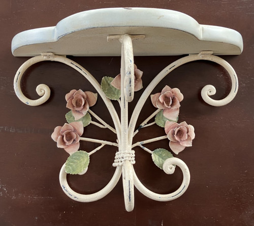Vintage shabby white iron - shabby,