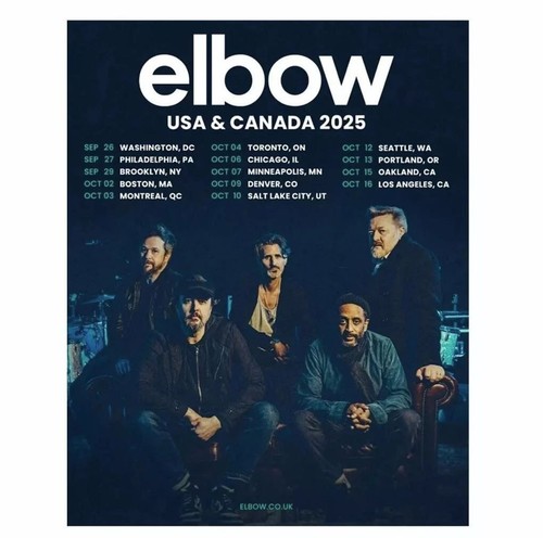 Elbow 2025 tour - tour, poster