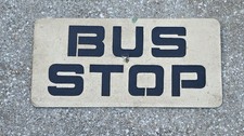 Vintage Bus Stop Sign Retro
