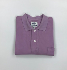Men's Lilac Battenwear Polo Shirt Large L Short Sleeve Pocket Cotton Logo B