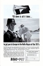 Vintage print ad 1960 BOAC