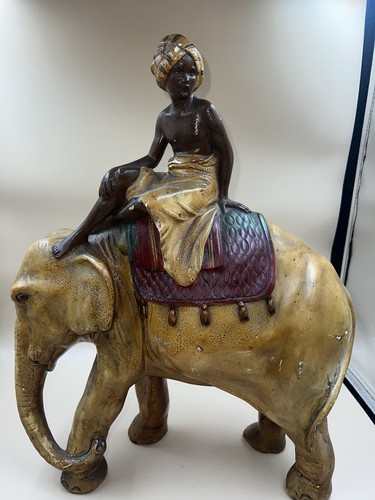 Art deco chalkware statue - art,