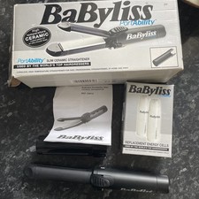 Boxed BaByliss PortAbility Slim Ceramic Straightener 2581U With 2 New Cells