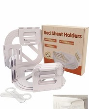 Sandiyago Bed Sheet Holder, Heavy Duty Bed Sheet Clips with Lock Straps-Keep She