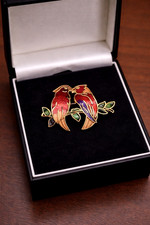 Sweet Cloisonné Enamel Parrot