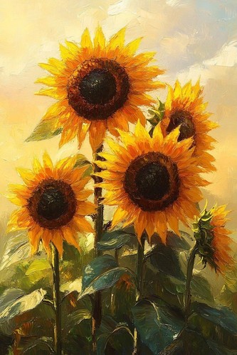 Sunflower floral canvas - sunflower,