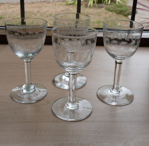 Edwardian liqueur glasses - edwardian,