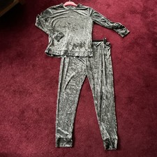 Silver Grey Crushed Velvet