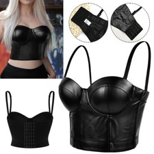 Women Faux-Leather Corset