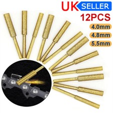 12x Chainsaw Sharpener Grinding Stone File Chain Saw Sharpening Tool 4.0mm 4.8mm