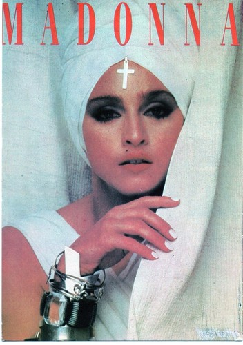 Madonna cross postcard - cross, 1987