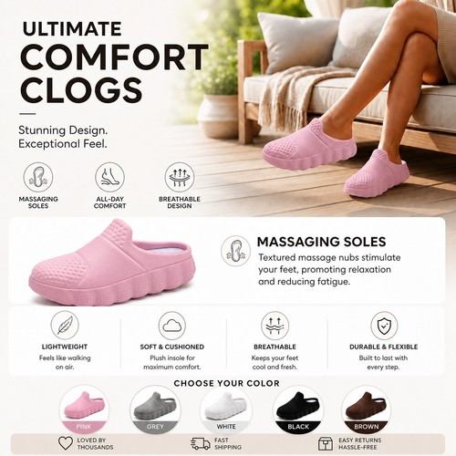 Ladies comfort clogs - comfort,