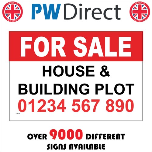 Sign for sale house building - for,