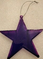 Purple Glass Hand Made Hanging Tree/Window Star.
