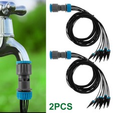 2x Drip Irrigation System Garden Hose Kits Greenhouse Plant Watering Automatic