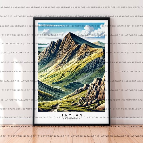 Tryfan snowdonia unframed - tryfan,