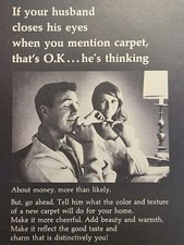 Masland Carpets Carlisle PA Magic Lamp Genie Couple Vintage Print Ad 1965