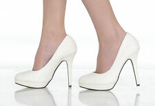Womens Stiletto High Heel Pump Ladies Slip On  Wedding Party Court Platform Shoe
