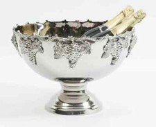 Retro Collections Victorian style Silver/Nickle Plated Punch Bowl Champagne USED