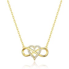 18k Gold Plated Infinity Heart