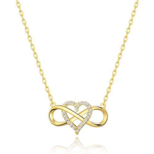 18k gold plated infinity heart - 18k,