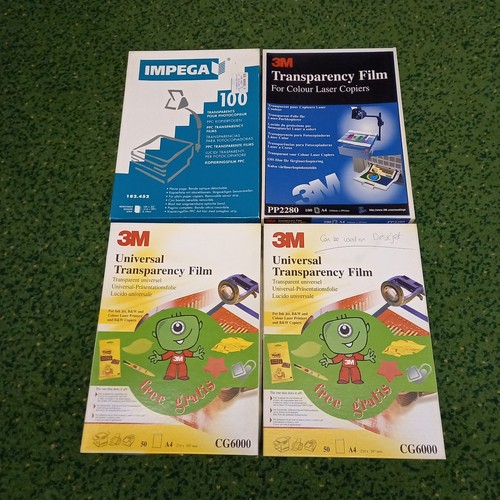 Transparency film for copiers
