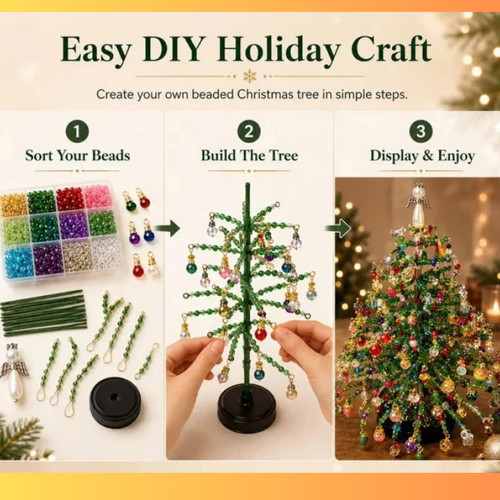 Beaded christmas tree kit - beaded,