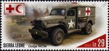 WWII DODGE WC54 Military Ambulance Truck Stamp (2022 Sierra Leone)