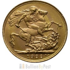 1922 Gold Sovereign - King George V - P
