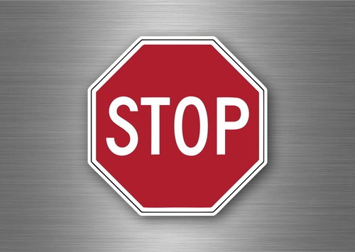 Vintage usa stop sign sticker - vintage,