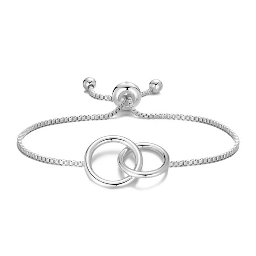Silver plated link friendship - silver,