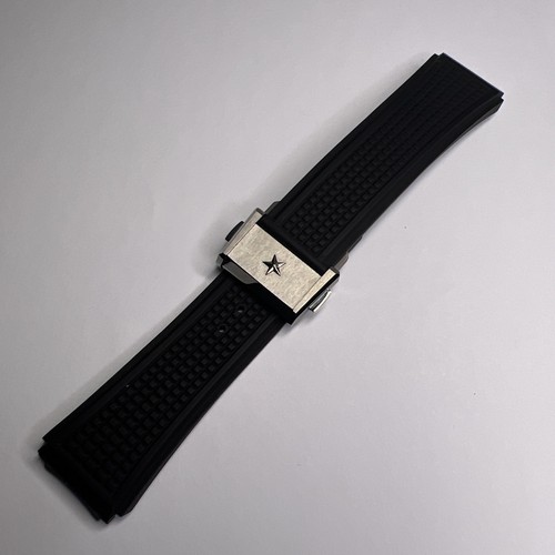 Zenith black rubber strap - rubber,