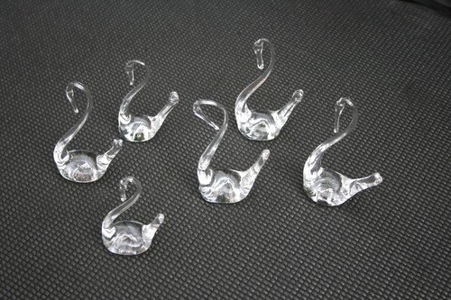 Hand blown glass swan - hand, ring