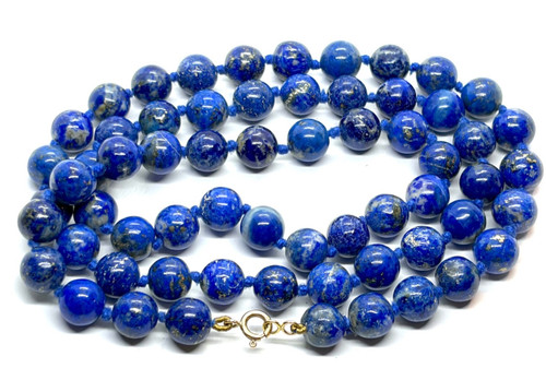 Lapis lazuli bead necklace - lazuli,
