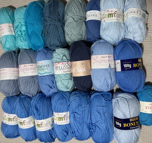 Wool yarn bundle blue - wool/yarn,