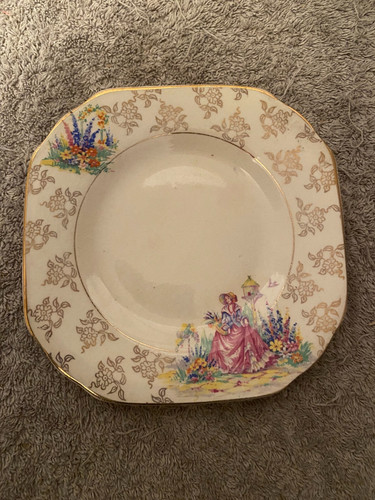 Vintage square china side - ,