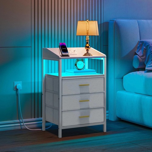 Led light bedside table 3 - bedside,