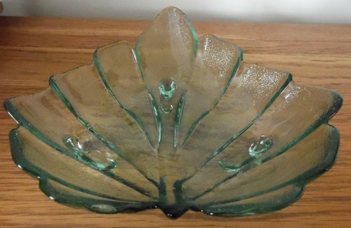 Green leaf dish plate - green,