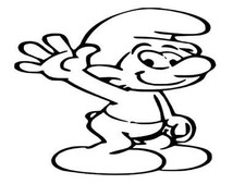 Smurf vinyl car Decal /