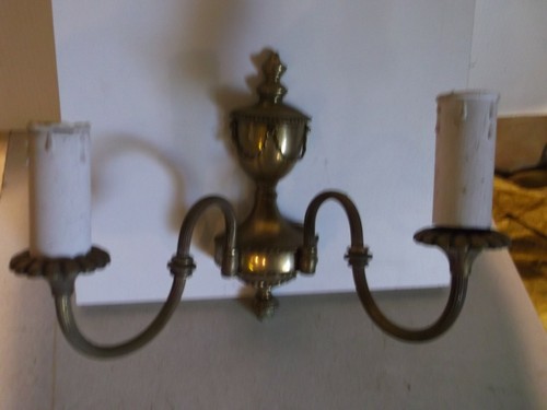 Brass antique wall light - brass,