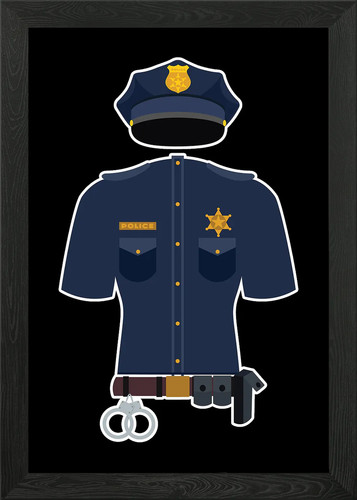 Police officer uniform framed - police,