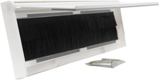 Letter Box Cover with Brush & Flap for Internal or External Use - White Finish