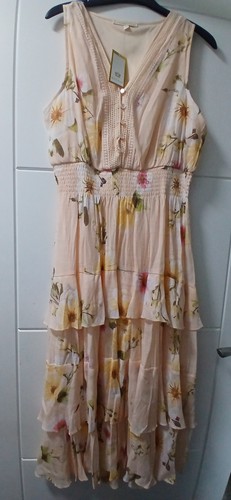 Pink floral chiffon - pink,