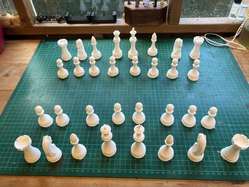 Printed chess set plastic - 3d,