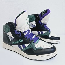 Vintage Reebok Sir Jam Hexalite Size UK 7  White Leather 90s Hi Top Trainers 