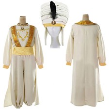 Mens Aladdin Prince Cosplay Magic Lamp Uniform Outfit Costume Halloween