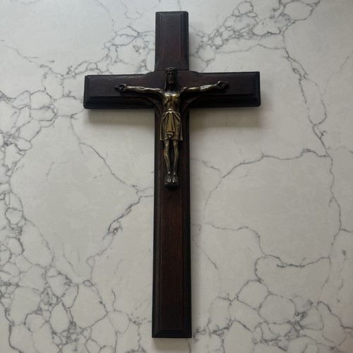 Large antique french crucifix - large,